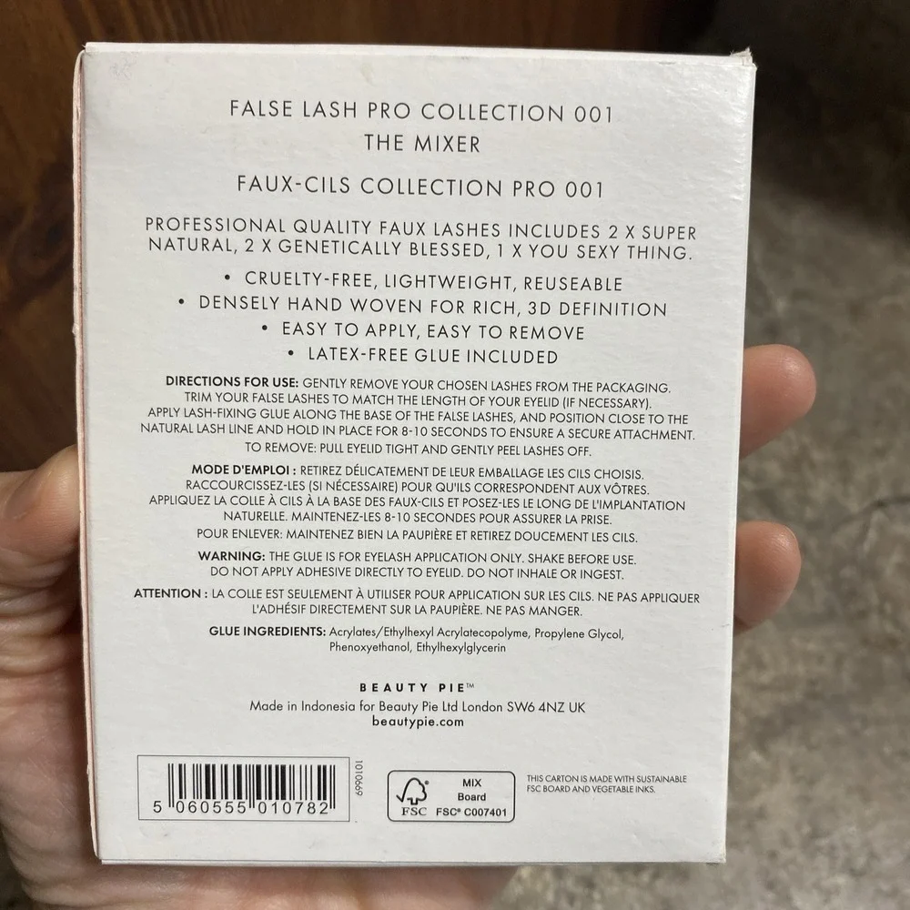 BEAUTY PIE Cosmetics False Lash Pro Collection 001 (The Mixer) 5 Sets Eyelashes‎